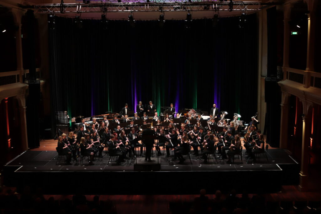 Harmonieorkest Auletes bij het lustrumconcert in 2020.